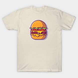 Burger Melted Cartoon T-Shirt